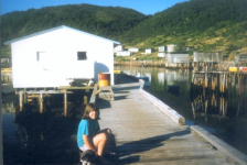 617: Red Island. Heidi Mulrooney on the government wharf. (1995) [courtesy of Pius Mulrooney]  - Heidi daughter of Pius Mulrooney &amp;amp; Maxine Best